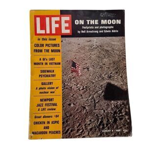 Life Magazine On The Moon August 8 1969 Vintage Color Pictures From The Moon